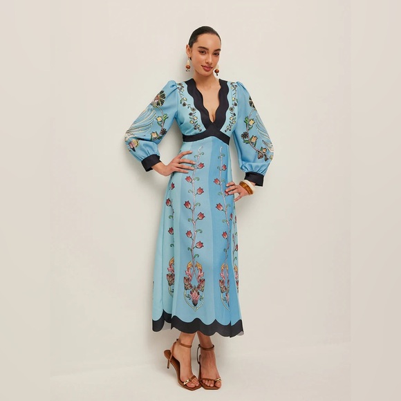 Commense Open-Back Puff Sleeve Floral Dress - Picture 3 of 12